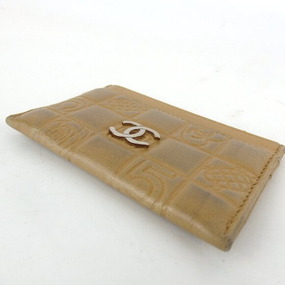 Authentic CHANEL Icon line Card Case leather [Used] - Picture 3 of 14